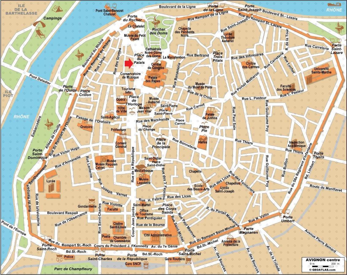 Place Du Palais Des Papes 3 Chambres Parking Climatisation 3 Salles De Bain أفينيون المظهر الخارجي الصورة